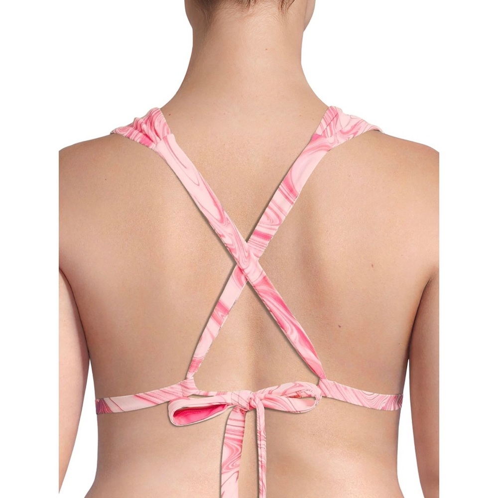 Time and Tru Women’s Pink Retro Two Piece Swimsuit Set- NEW Size 8-10 - Picture 6 of 6